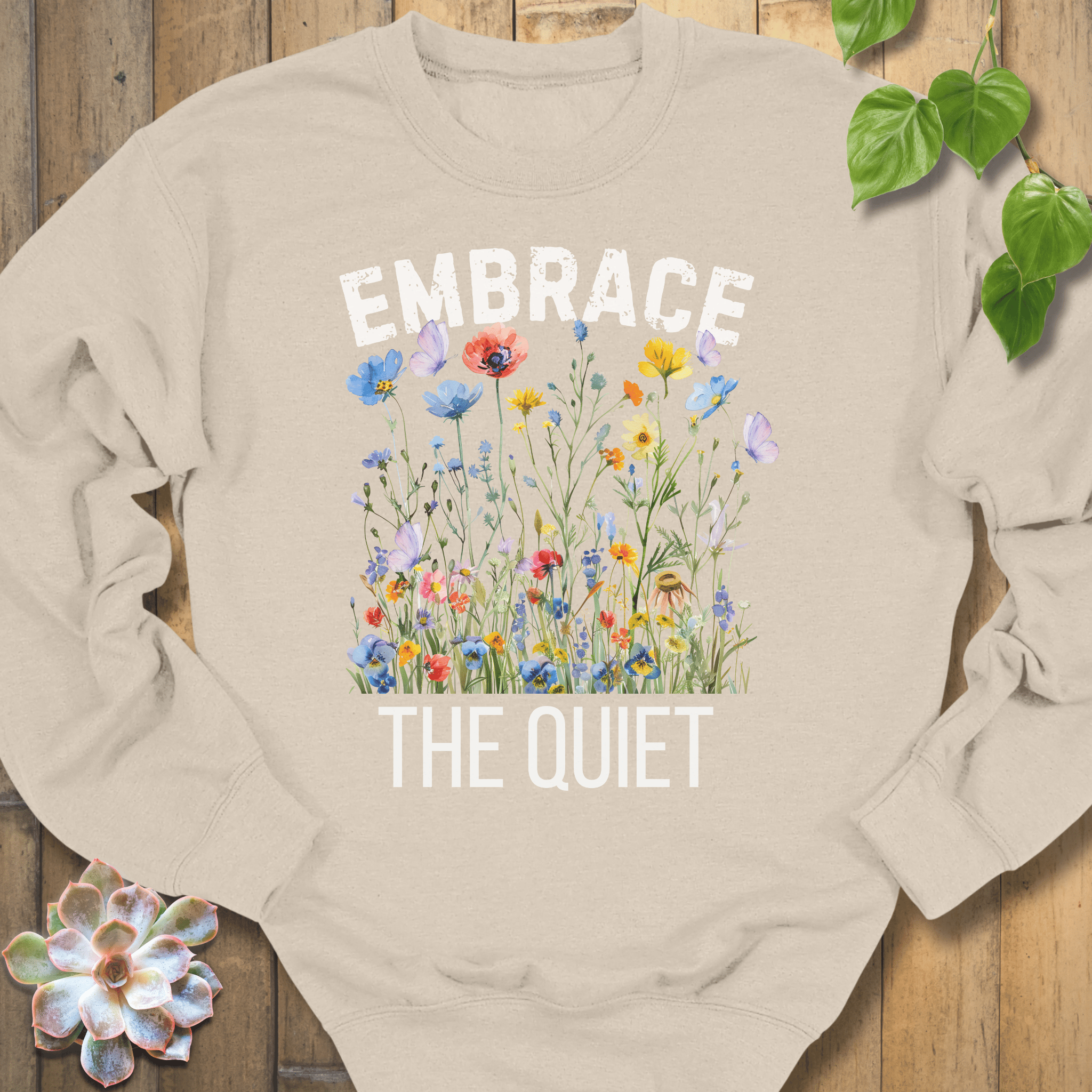 Sand / S Embrace The Quiet Sweatshirt Sweatshirt