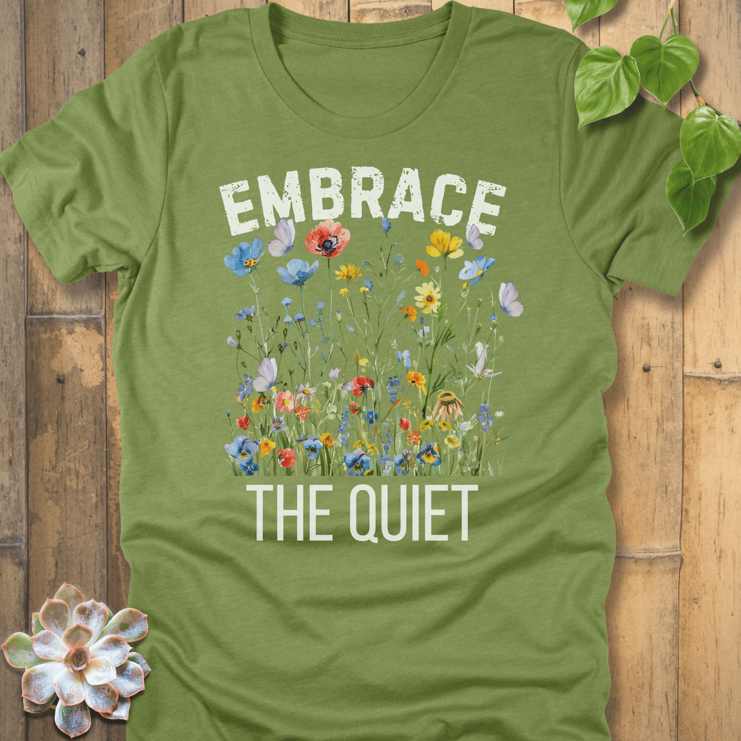 Heather Green / S Embrace The Quiet T-shirt T-Shirt