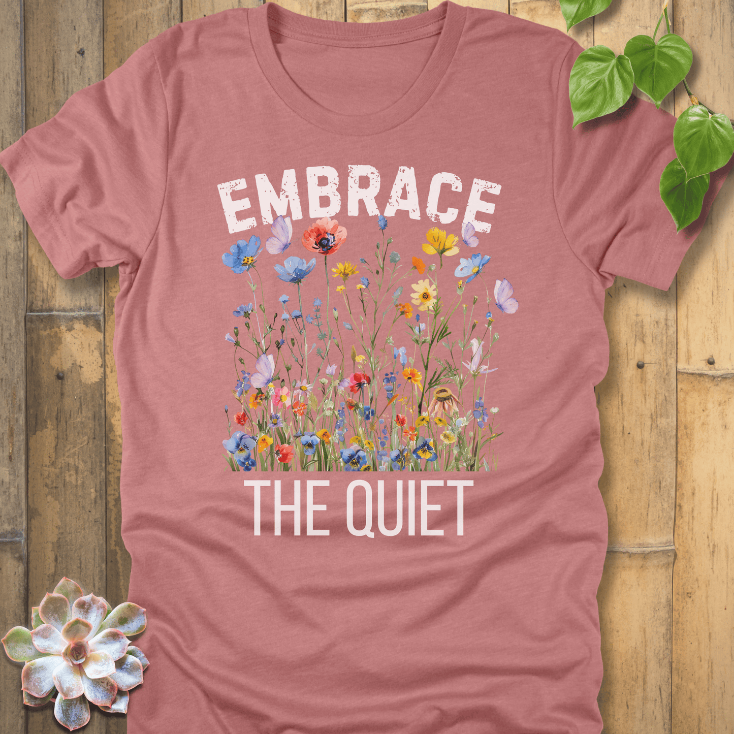 Heather Mauve / S Embrace The Quiet T-shirt T-Shirt