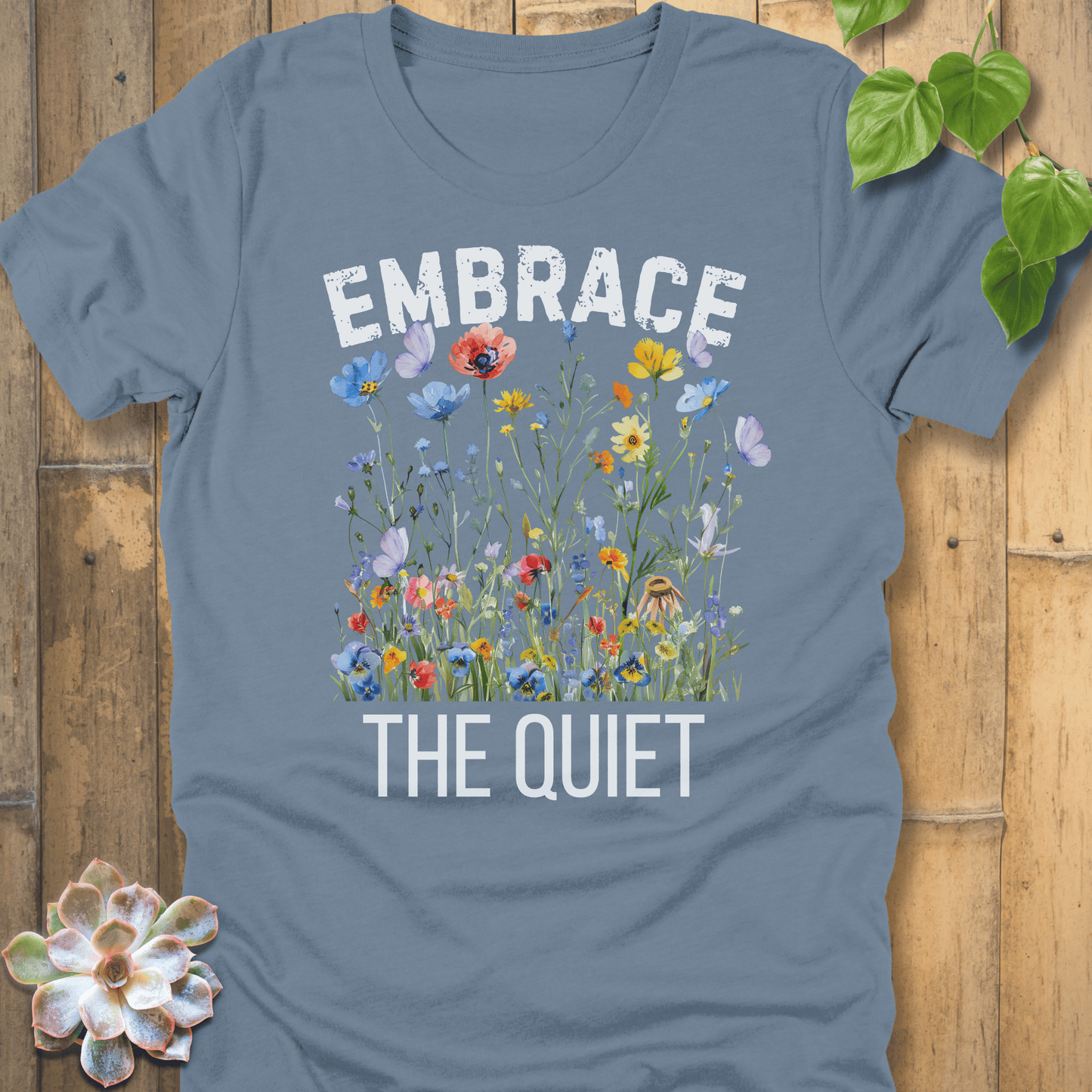 Steel Blue / S Embrace The Quiet T-shirt T-Shirt