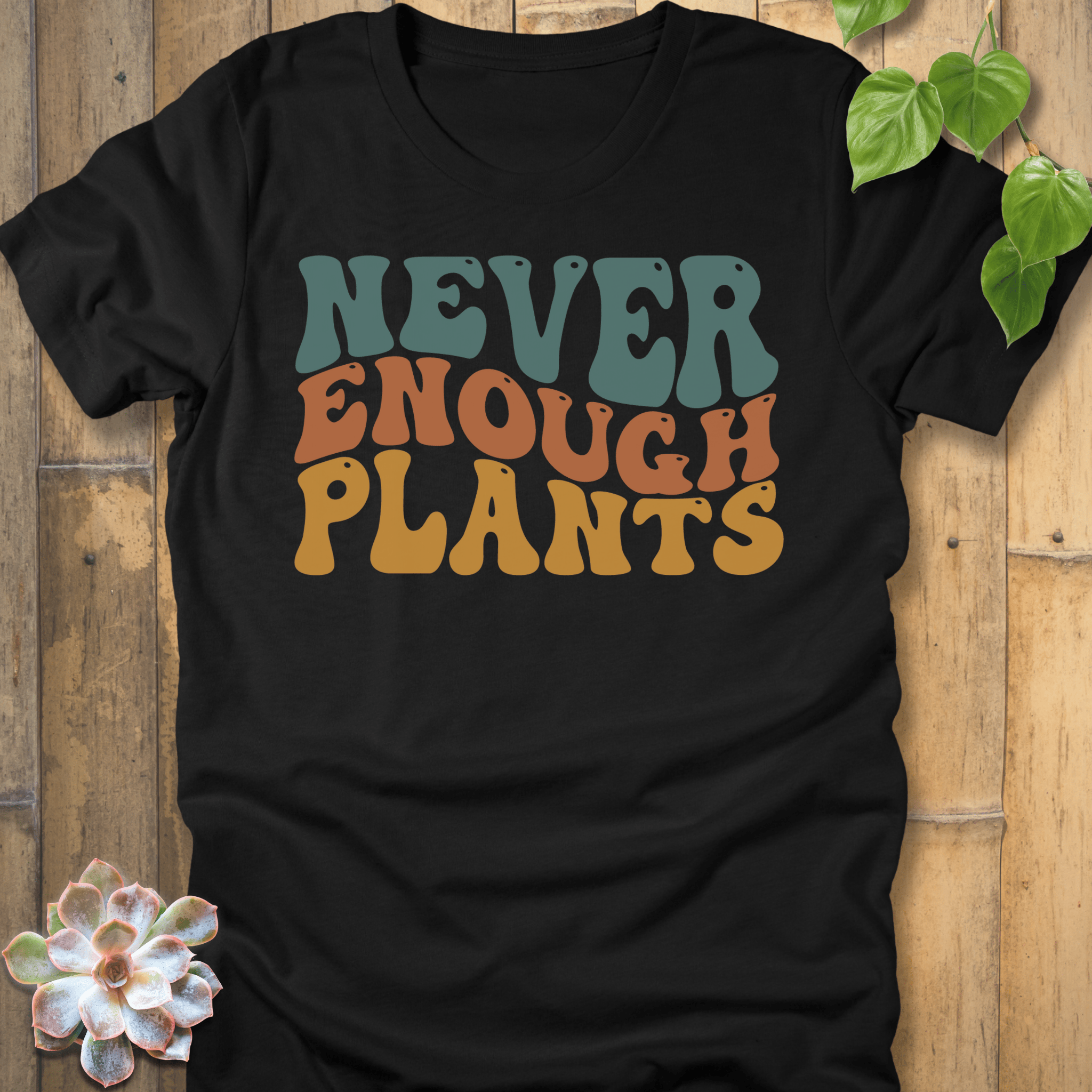 Black / S Enough Plants T-Shirt T-Shirt