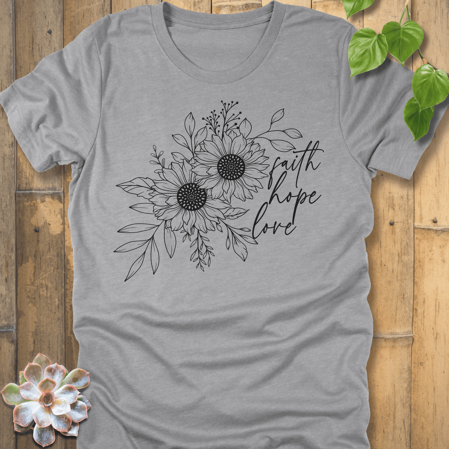 Athletic Heather / S Faith, Hope, Love T-Shirt T-Shirt