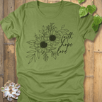 Heather Green / S Faith, Hope, Love T-Shirt T-Shirt