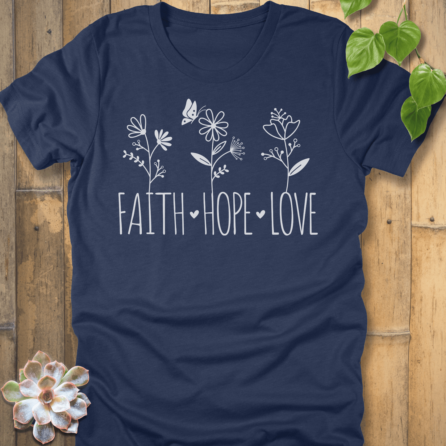 Heather Navy / S Faith, Hope, Love T-Shirt T-Shirt