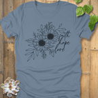 Steel Blue / S Faith, Hope, Love T-Shirt T-Shirt