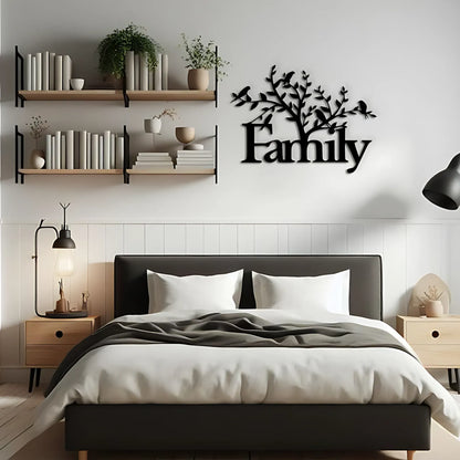 Family Tree Metal Wall Art Home Decor