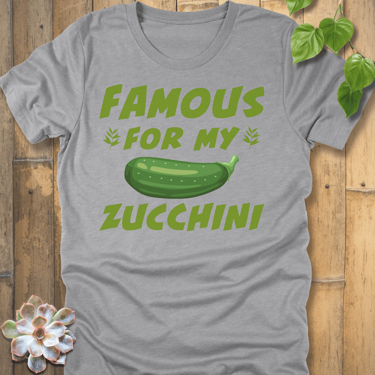 Athletic Heather / S Famous For My Zucchini T-Shirt T-Shirt