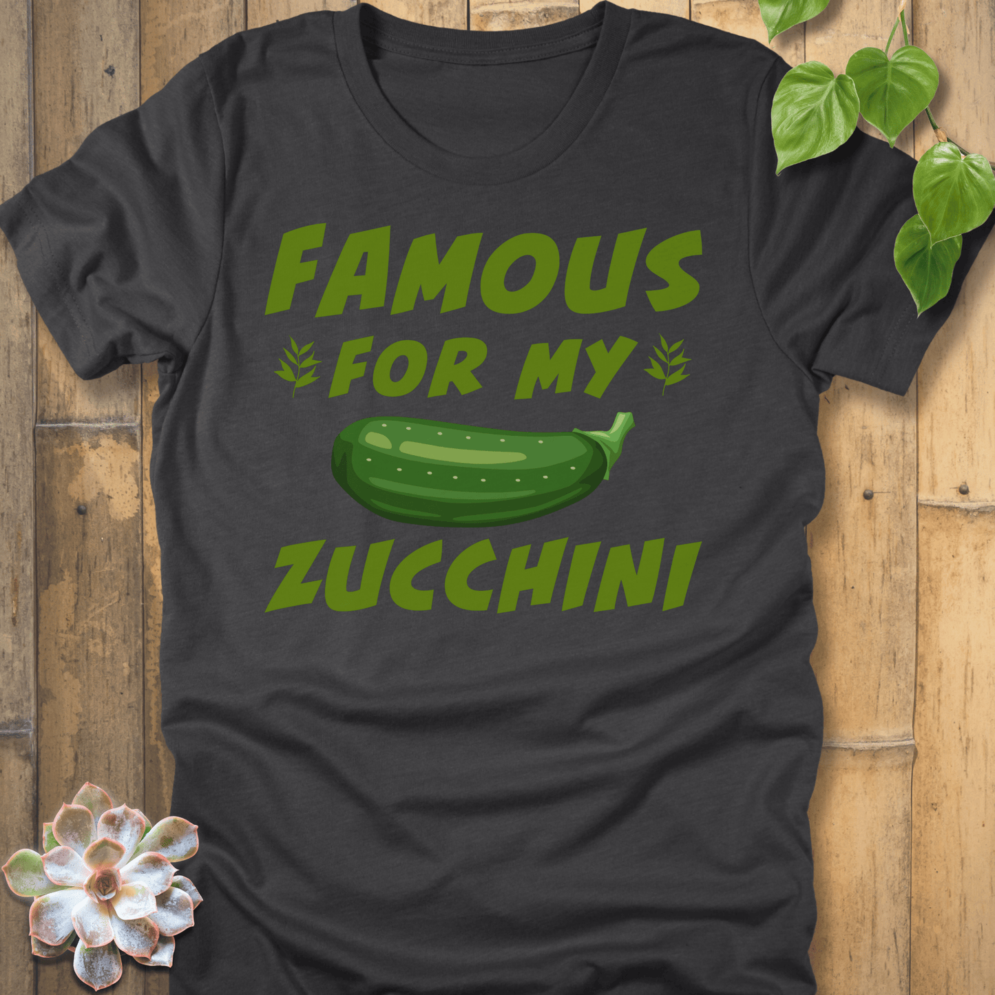 Dark Grey Heather / S Famous For My Zucchini T-Shirt T-Shirt