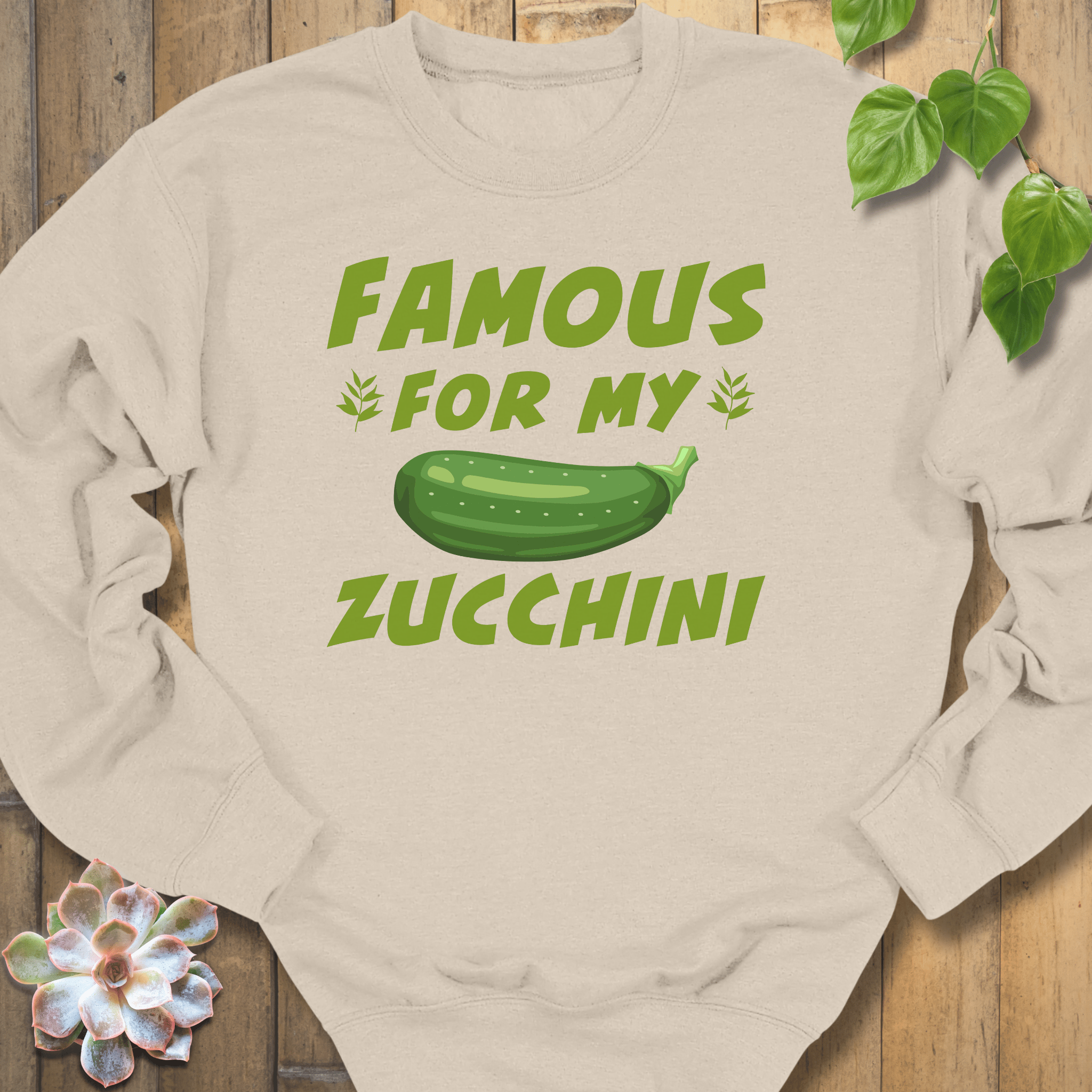 Sand / S Famous Zucchini Sweatshirt Sweatshirt