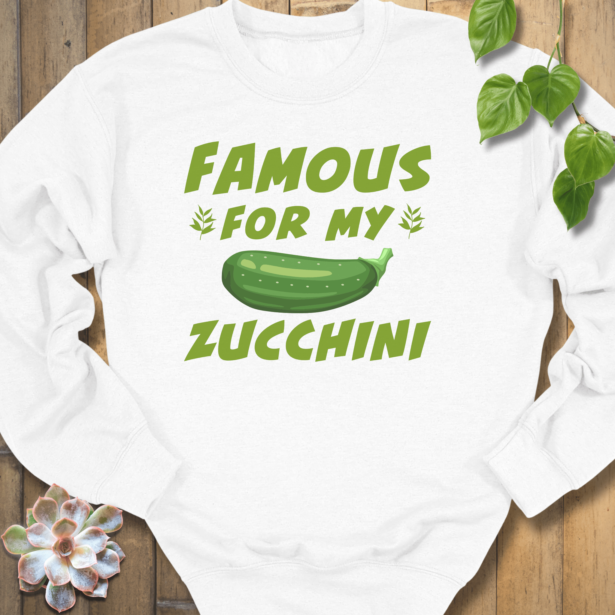 White / S Famous Zucchini Sweatshirt Sweatshirt