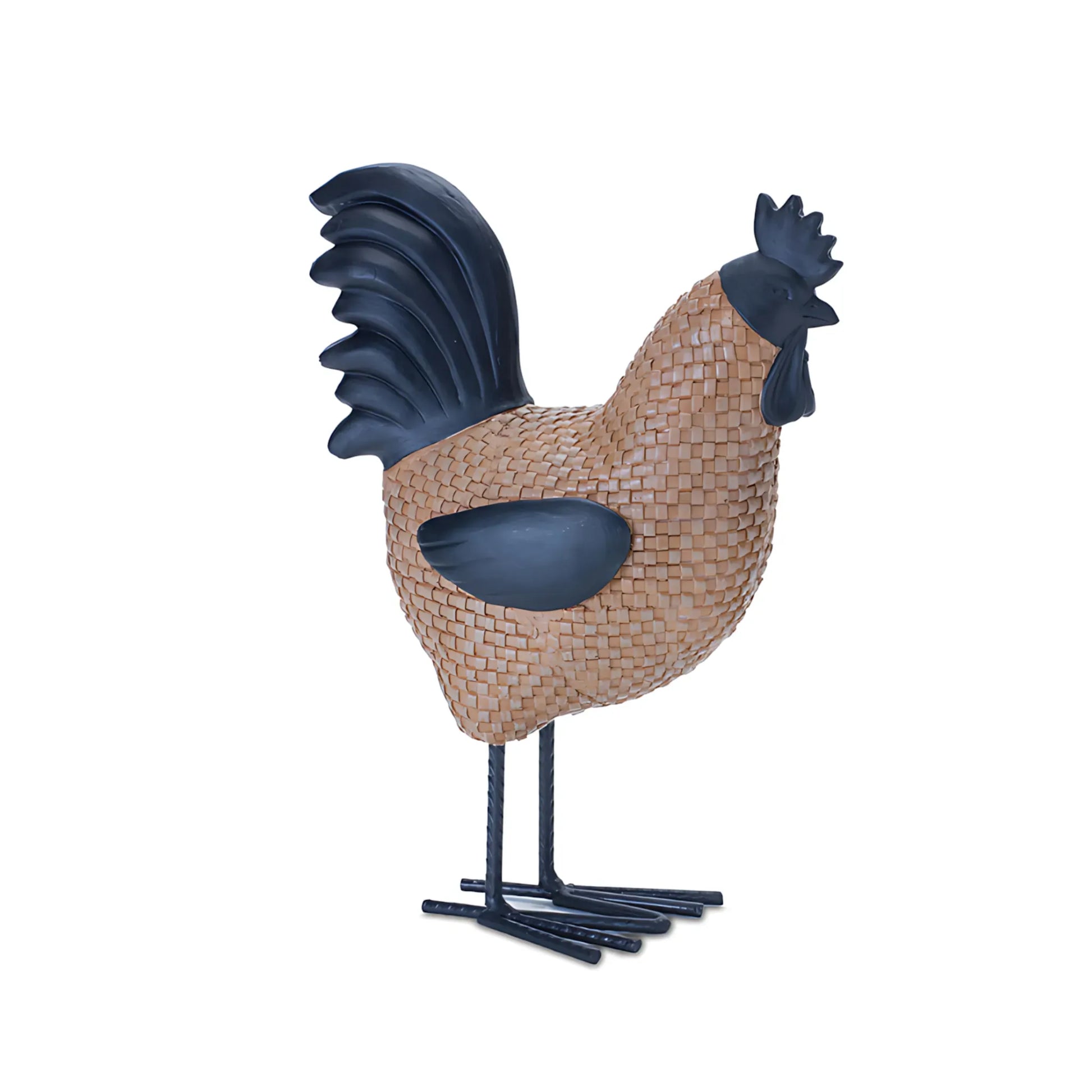 Brown; Black / Set Of 2 Farmhouse Hen & Rooster Decor Set Figurine