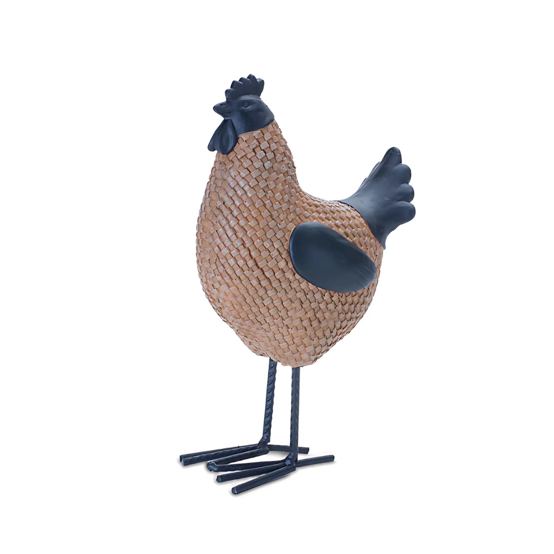 Brown; Black / Set Of 2 Farmhouse Hen & Rooster Decor Set Figurine