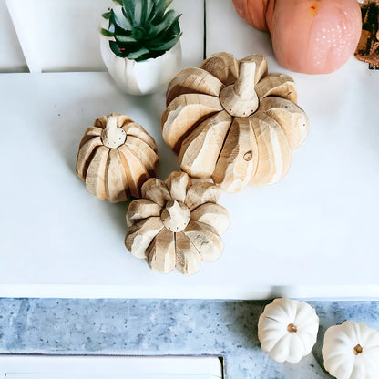 Farmhouse Pumpkin Trio Decor Set Home Decor