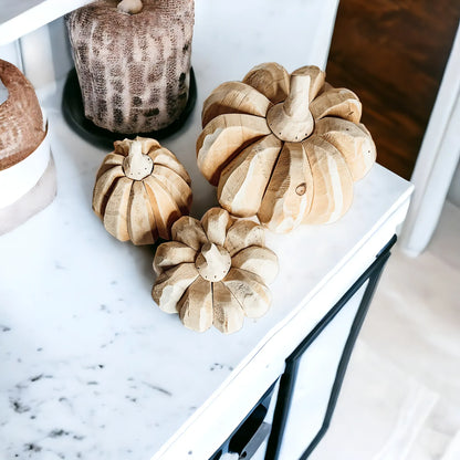 Farmhouse Pumpkin Trio Decor Set Home Decor