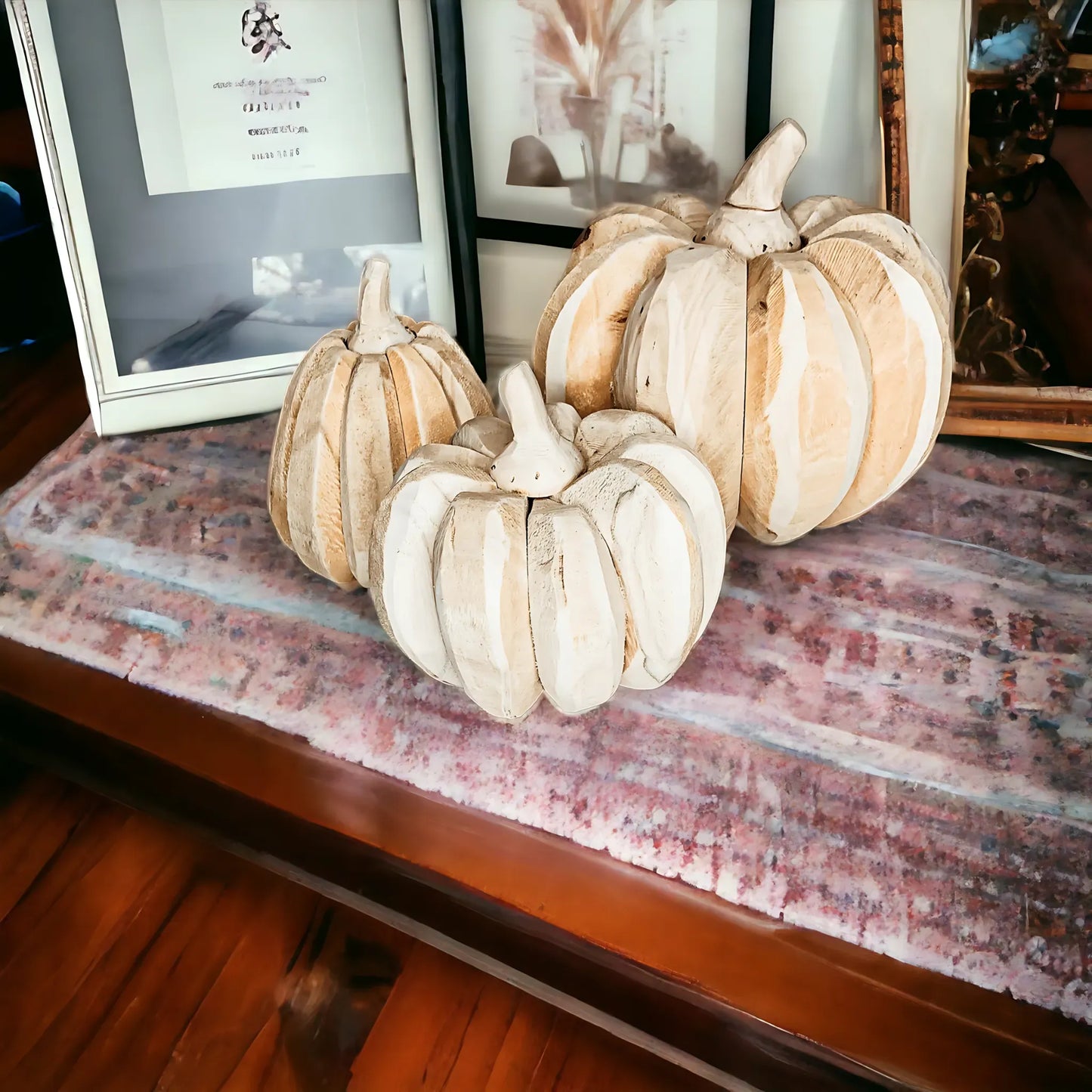 3pk-1 of each size Farmhouse Pumpkin Trio Decor Set Home Decor