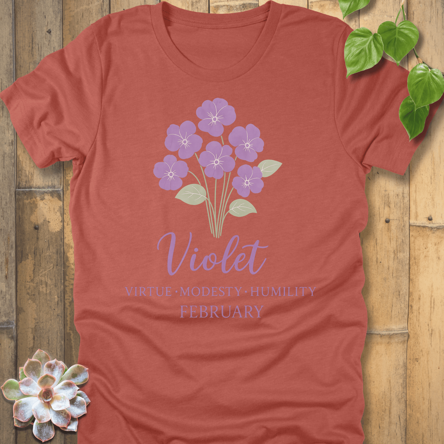 Heather Clay / S February Violet T-shirt T-Shirt