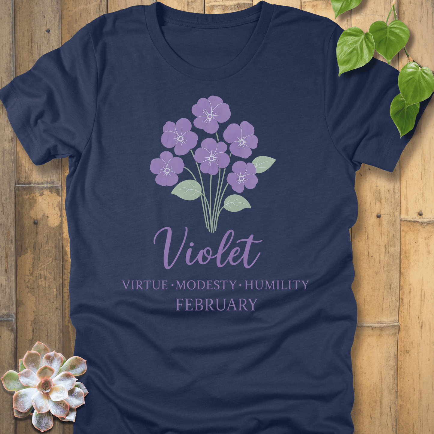 Heather Navy / S February Violet T-shirt T-Shirt