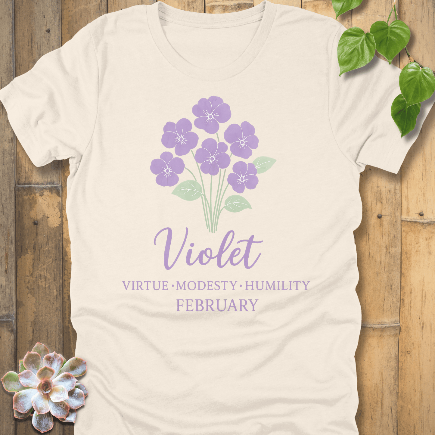 Natural / S February Violet T-shirt T-Shirt