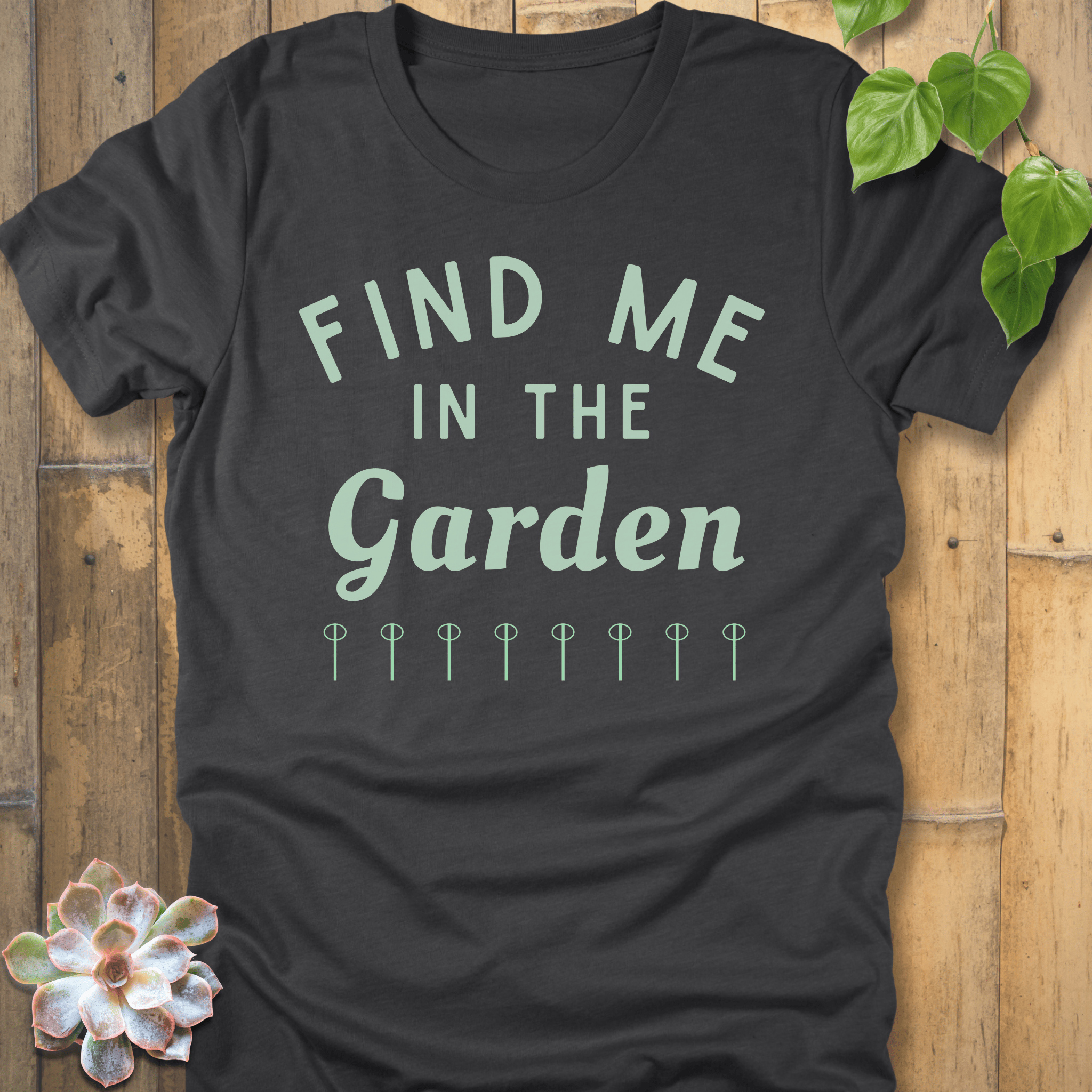 Dark Grey Heather / S Find Me In The Garden T-shirt T-Shirt