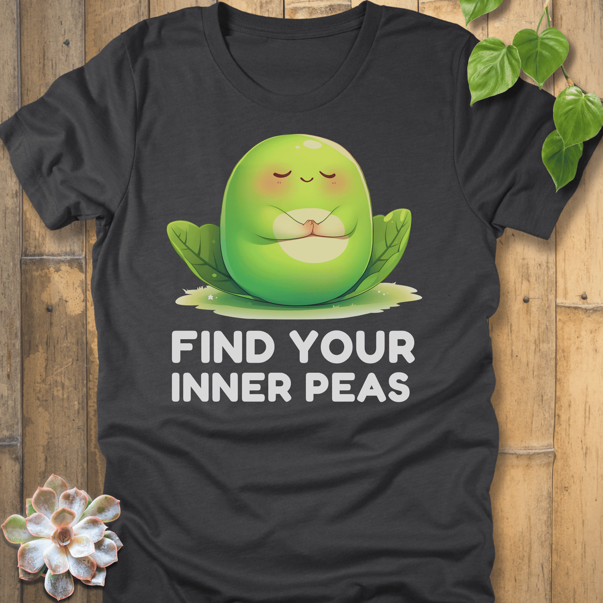 Dark Grey Heather / S Find Your Inner Peas T-shirt T-Shirt