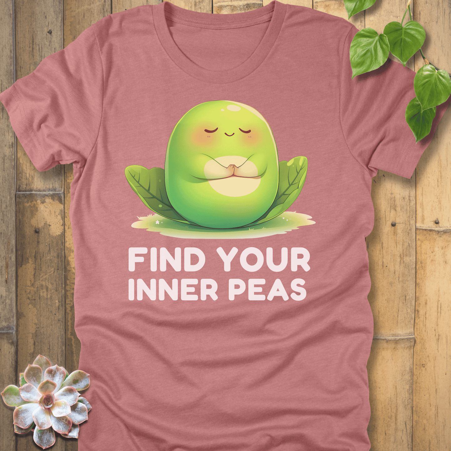 Heather Mauve / S Find Your Inner Peas T-shirt T-Shirt