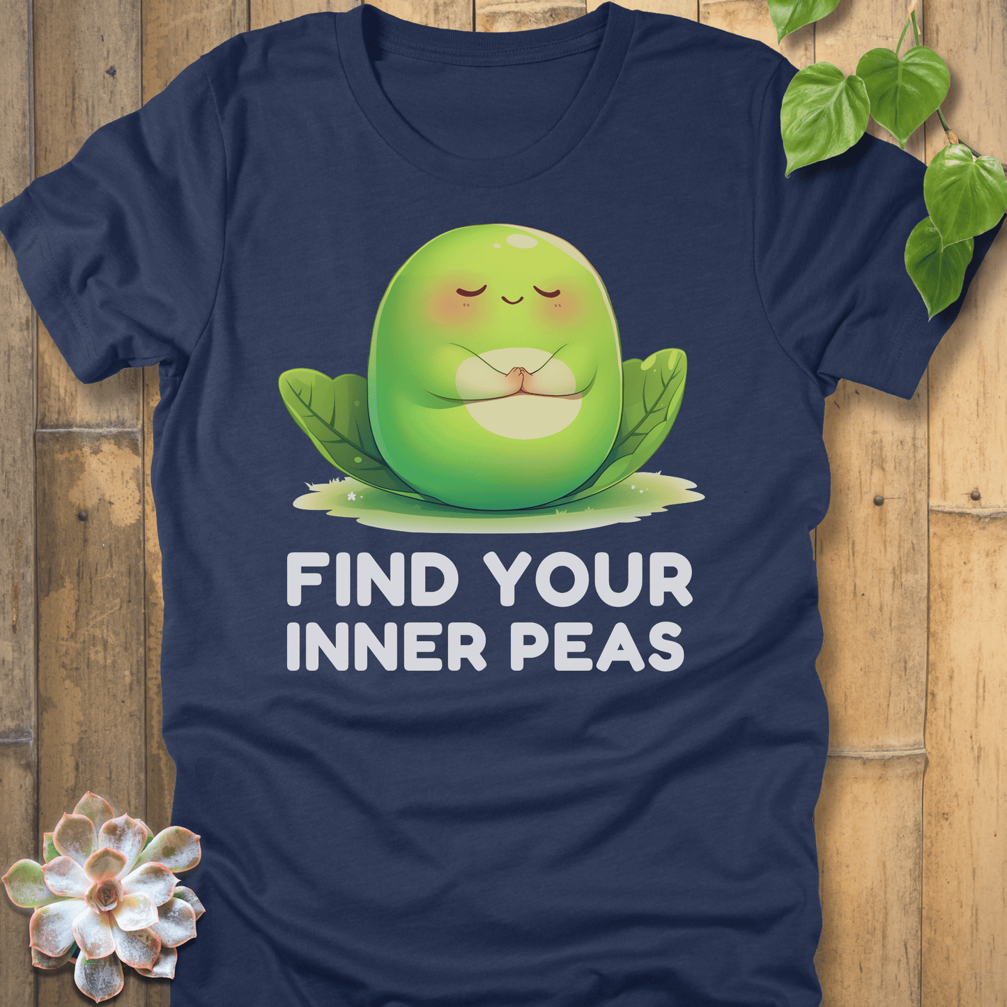 Heather Navy / S Find Your Inner Peas T-shirt T-Shirt