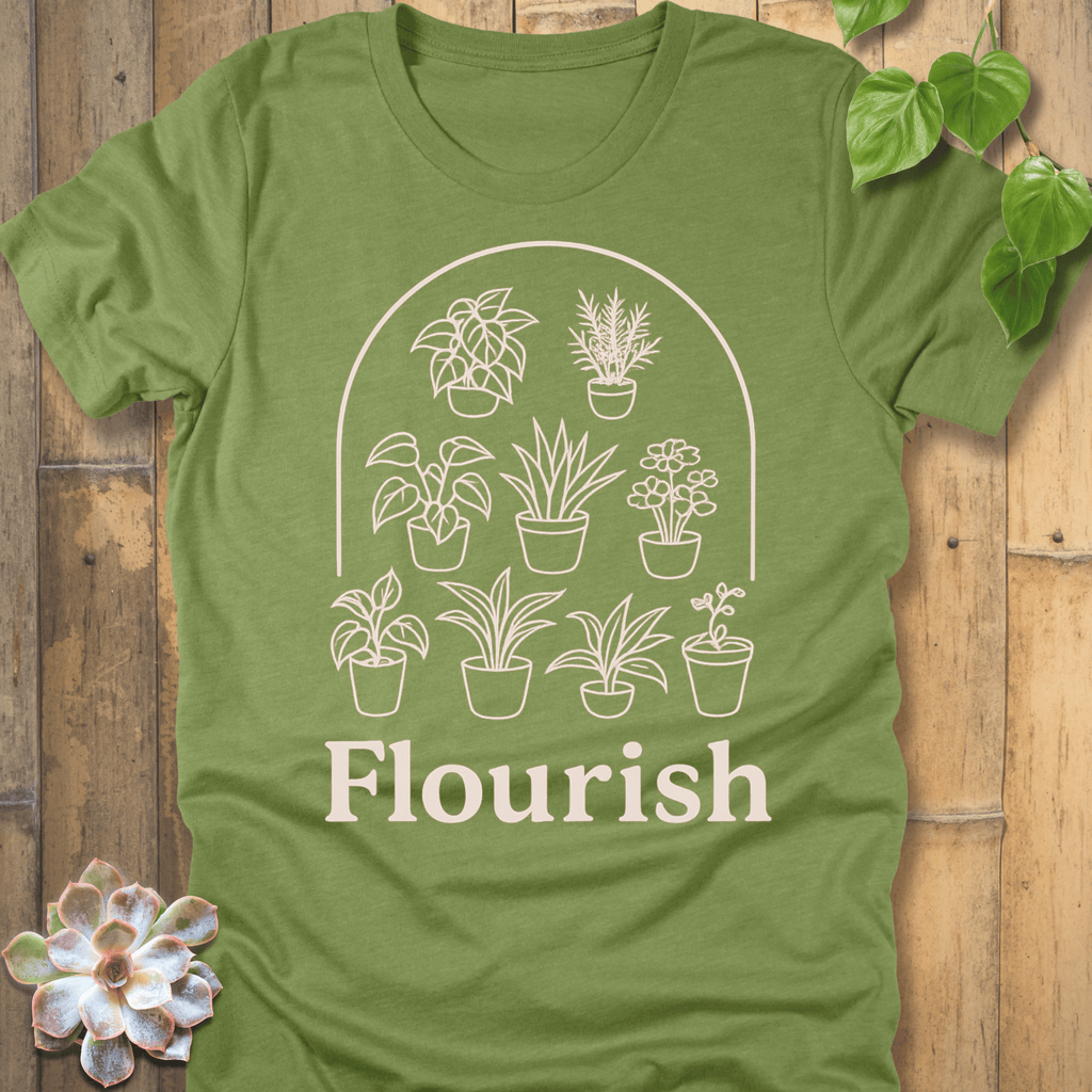 Heather Green / M Flourish T-Shirt T-Shirt