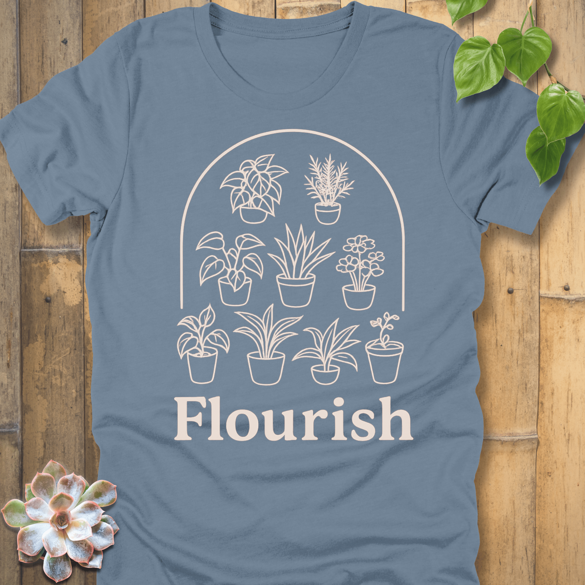 Steel Blue / S Flourish T-Shirt T-Shirt