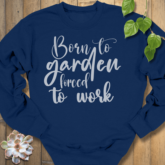 Navy / S Forced To Work Sweatshirt Sweatshirt