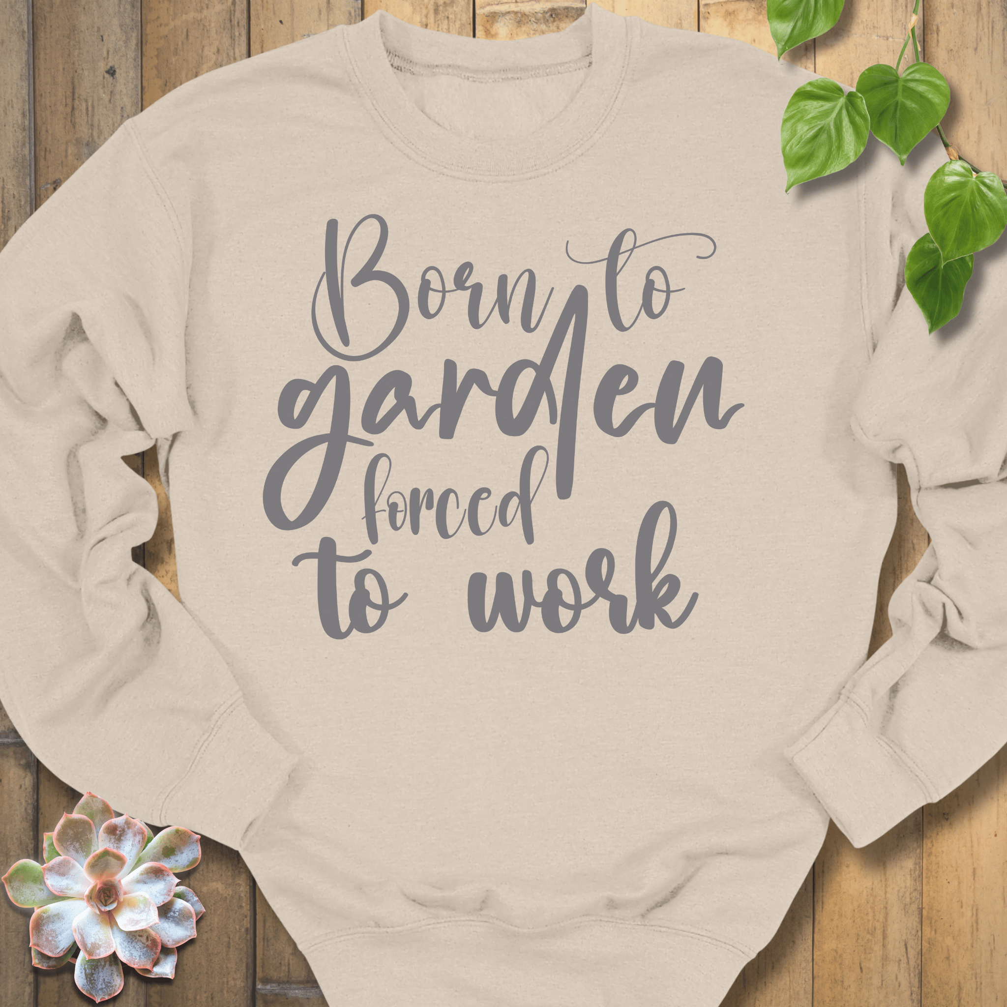 Sand / S Forced To Work Sweatshirt Sweatshirt