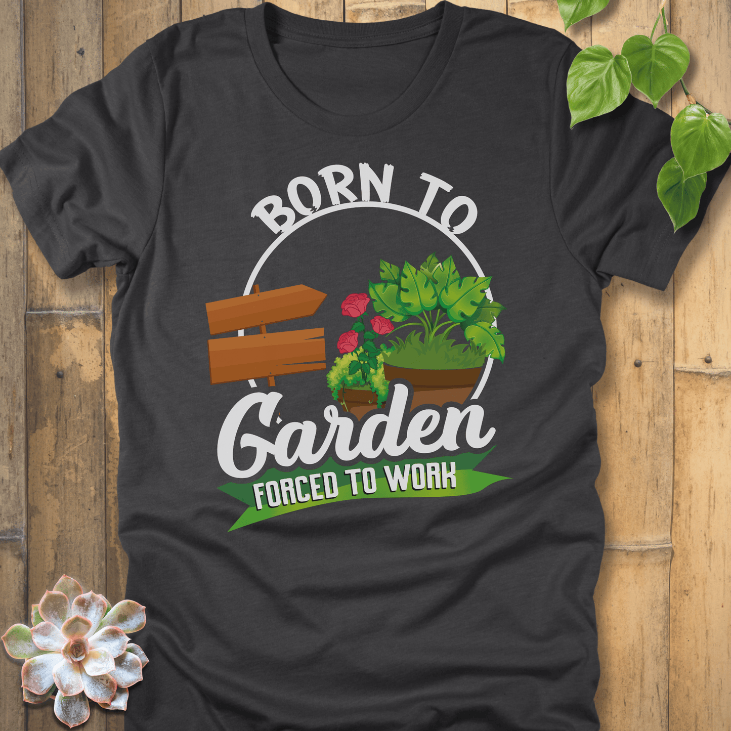 Dark Grey Heather / S Forced To Work T-shirt T-Shirt