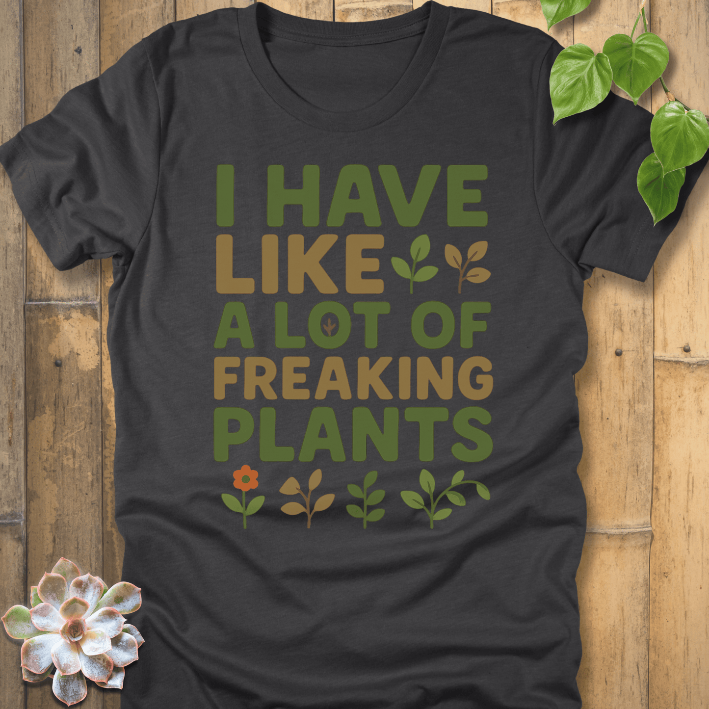 Dark Grey Heather / S Freaking Plants T-Shirt T-Shirt