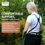 Garden Apron, Gardening Apron with Pockets - Canvas & Adjustable, Great Gift for Gardeners Garden Apron