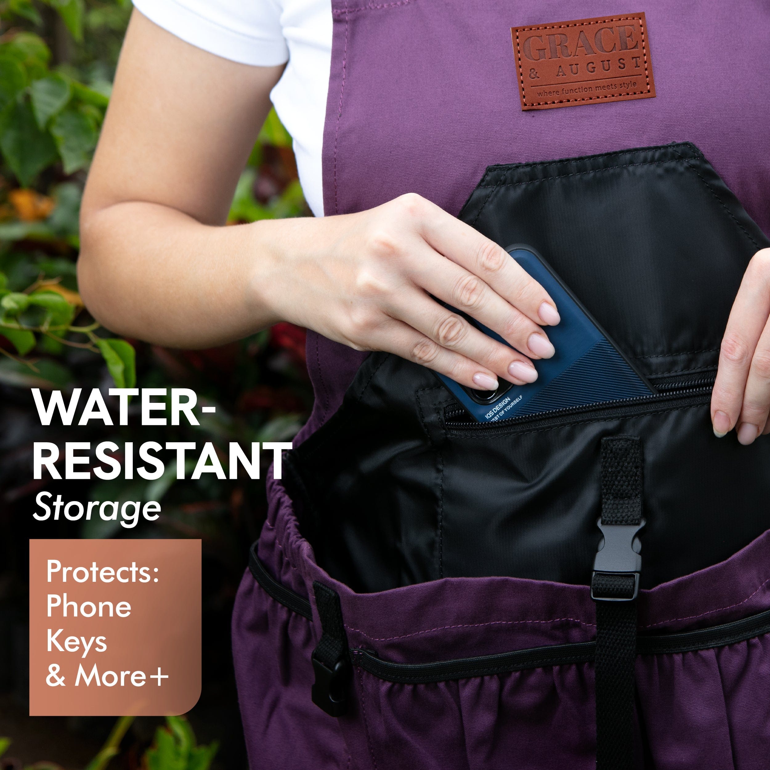 Garden Apron, Gardening Apron with Pockets - Canvas & Adjustable, Great Gift for Gardeners Garden Apron