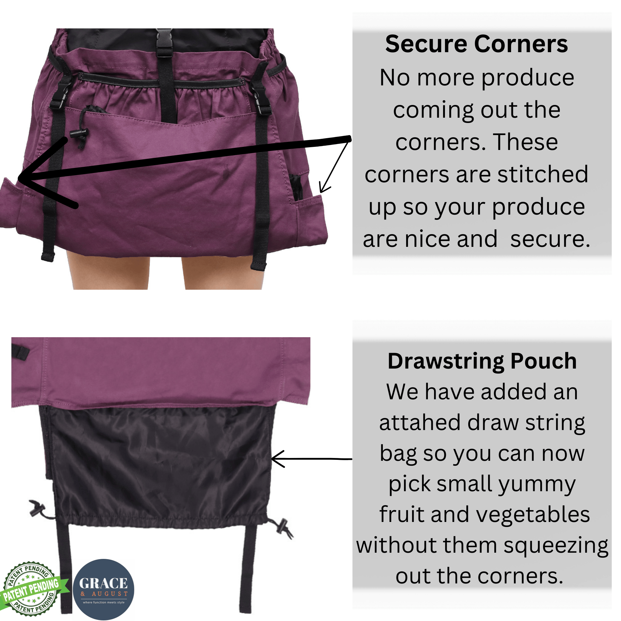 Garden Apron, Gardening Apron with Pockets - Canvas & Adjustable, Great Gift for Gardeners Garden Apron