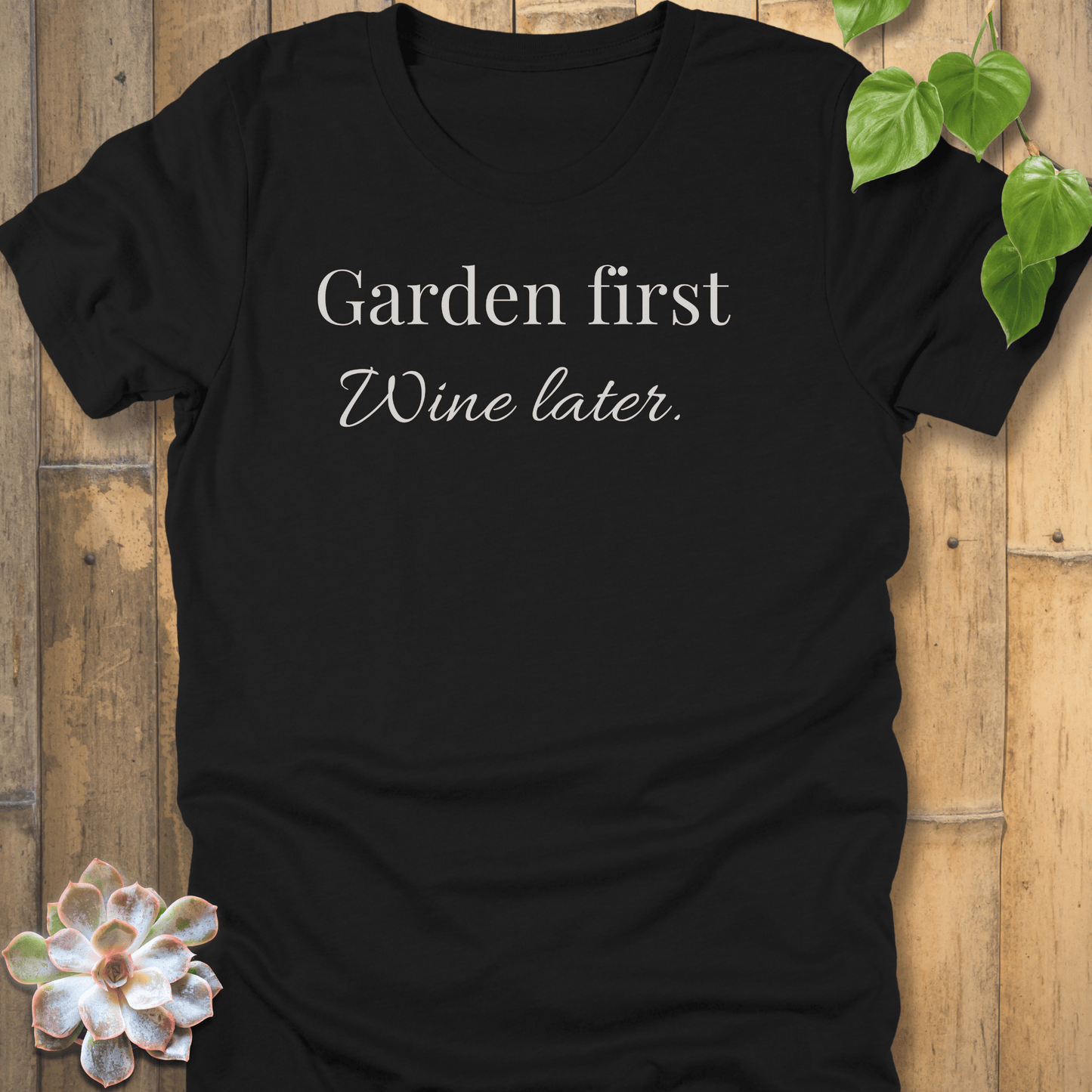Black / S Garden first T-Shirt T-Shirt