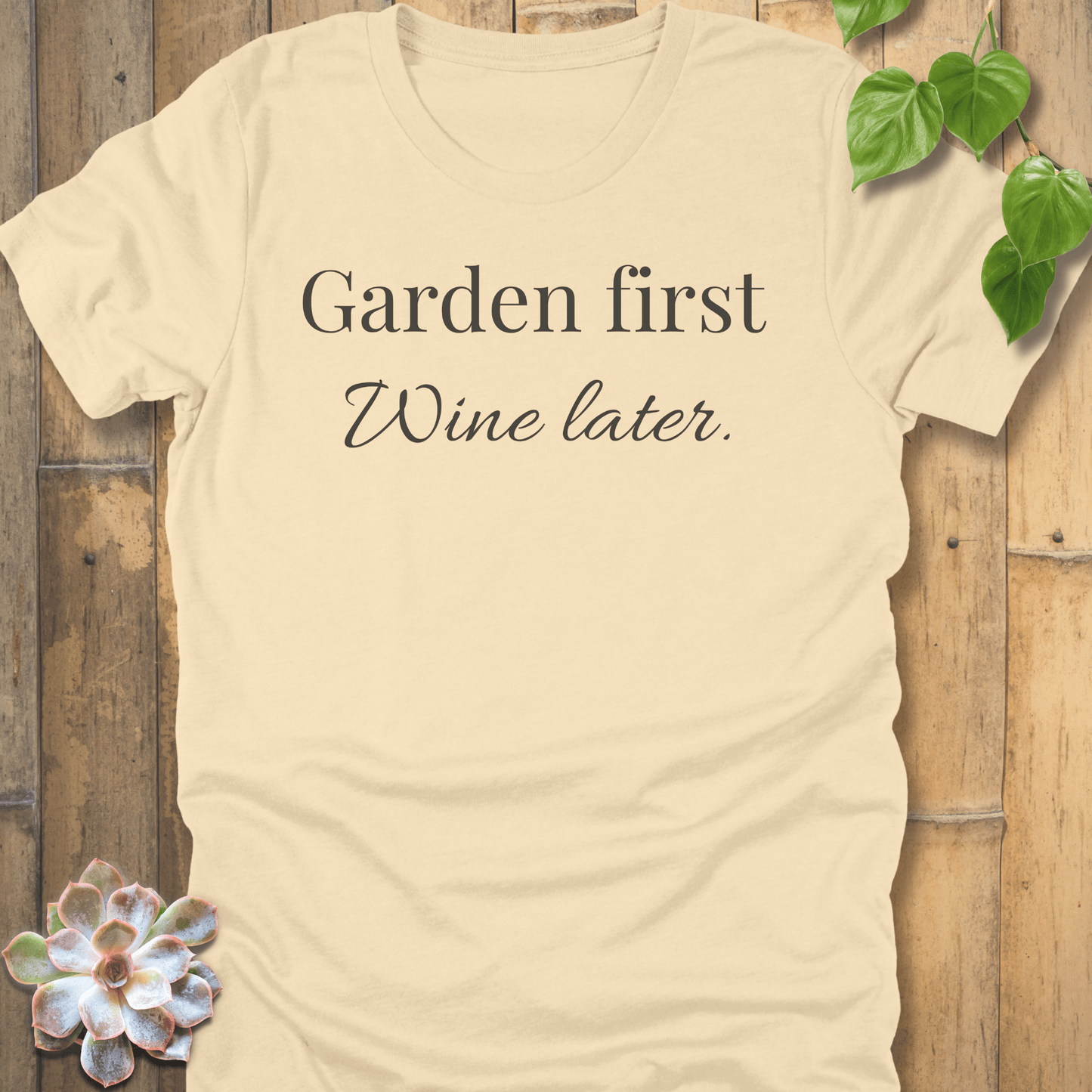 Soft Cream / S Garden first T-Shirt T-Shirt