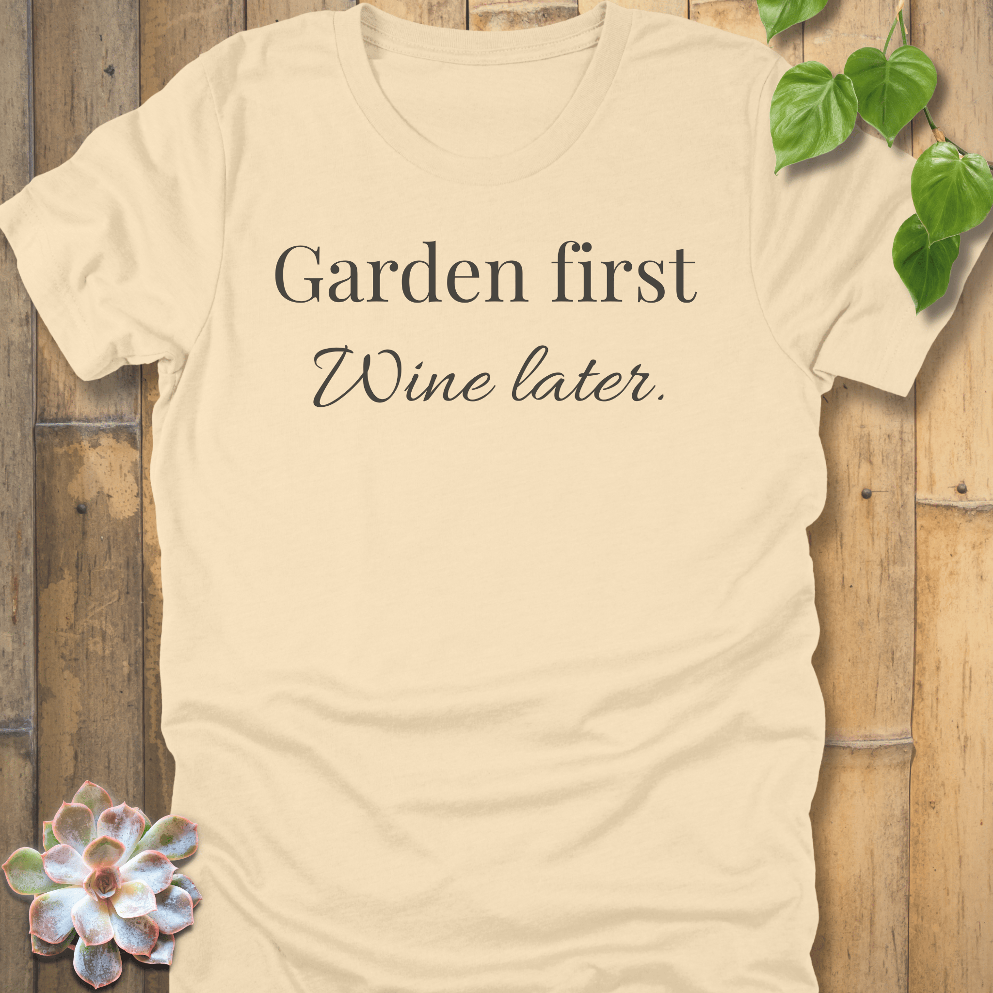 Soft Cream / S Garden first T-Shirt T-Shirt