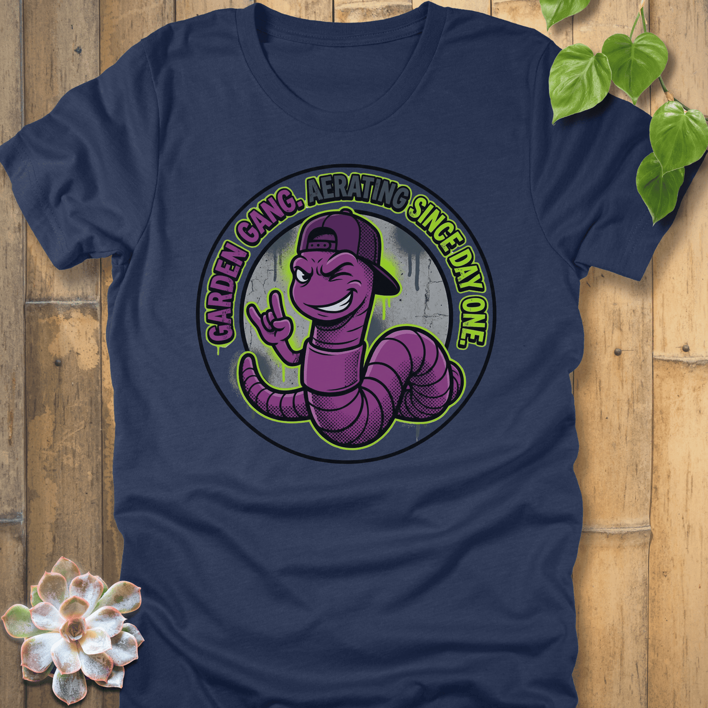 Heather Navy / S Garden Gang T-shirt T-Shirt