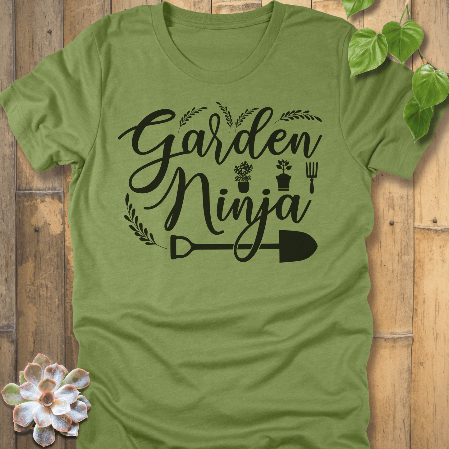 Heather Green / S Garden Ninja T-Shirt T-Shirt