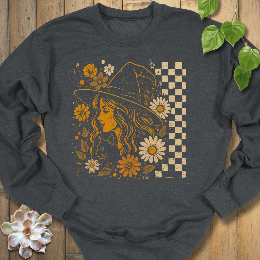 Dark Heather / S Garden Witch Vibes Sweatshirt Sweatshirt