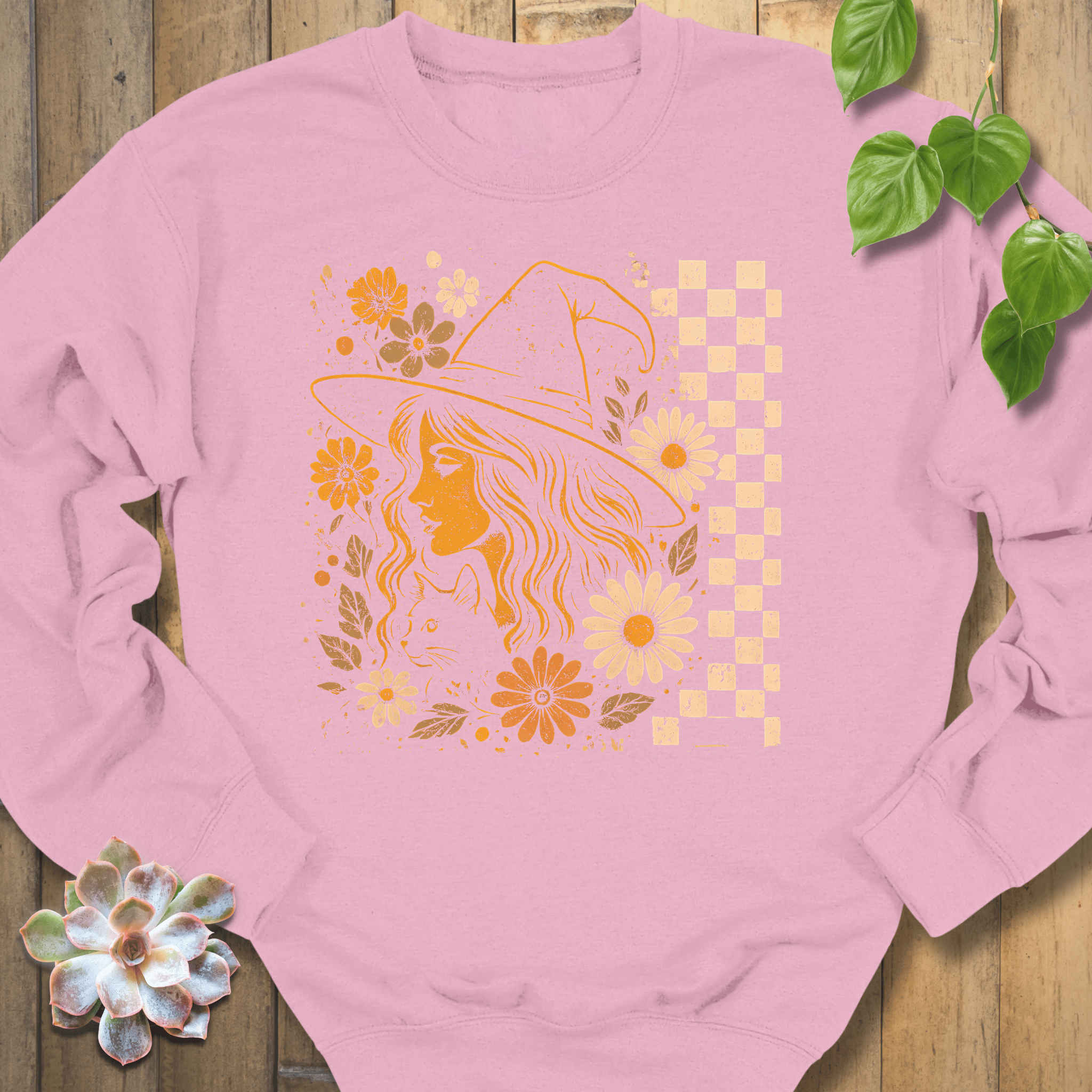 Light Pink / S Garden Witch Vibes Sweatshirt Sweatshirt
