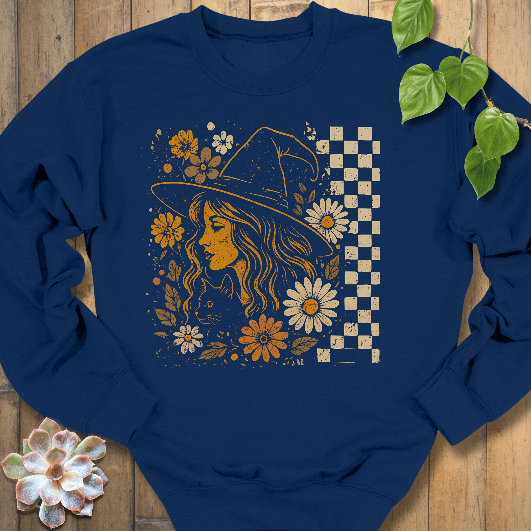 Navy / S Garden Witch Vibes Sweatshirt Sweatshirt