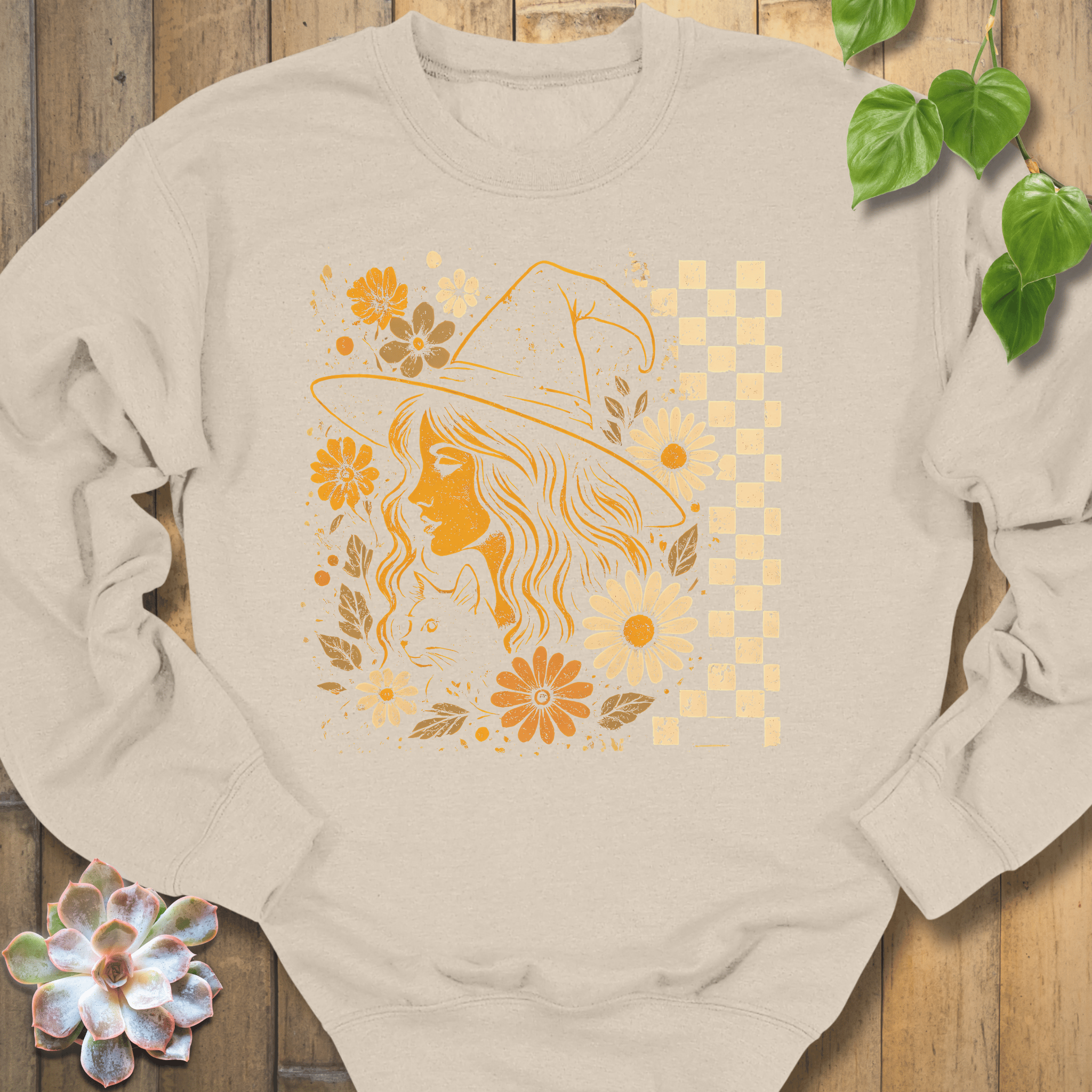 Sand / S Garden Witch Vibes Sweatshirt Sweatshirt