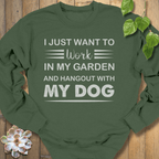 Military Green / S Gardener And Dog Lover Sweatshirt Sweatshirt