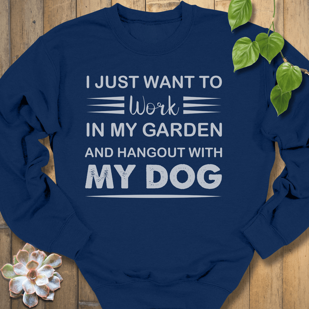 Navy / S Gardener And Dog Lover Sweatshirt Sweatshirt