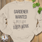 Sand / S Gardener Wanted Sweatshirt Sweatshirt