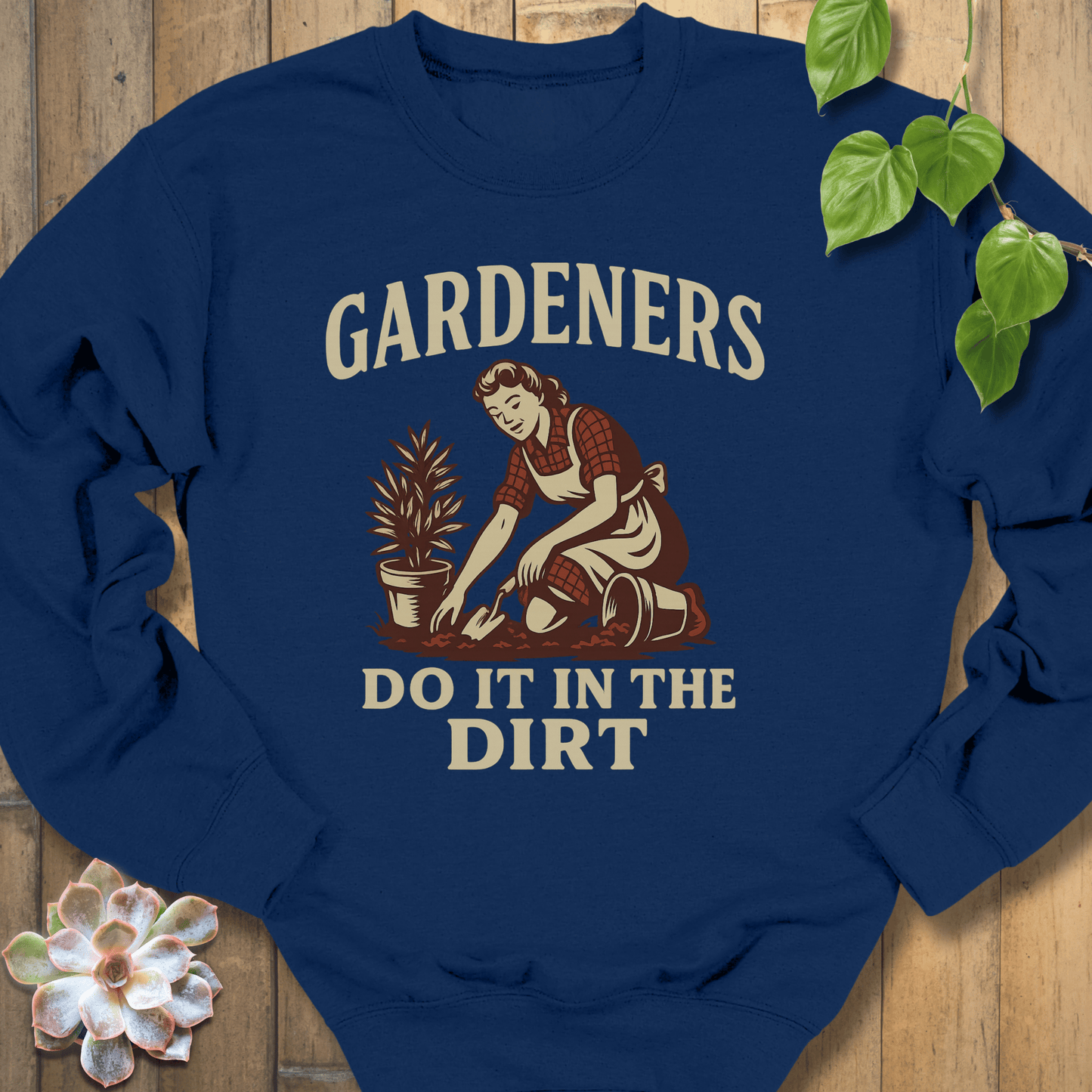 Navy / S Gardeners In The Dirt Sweatshirt Sweatshirt