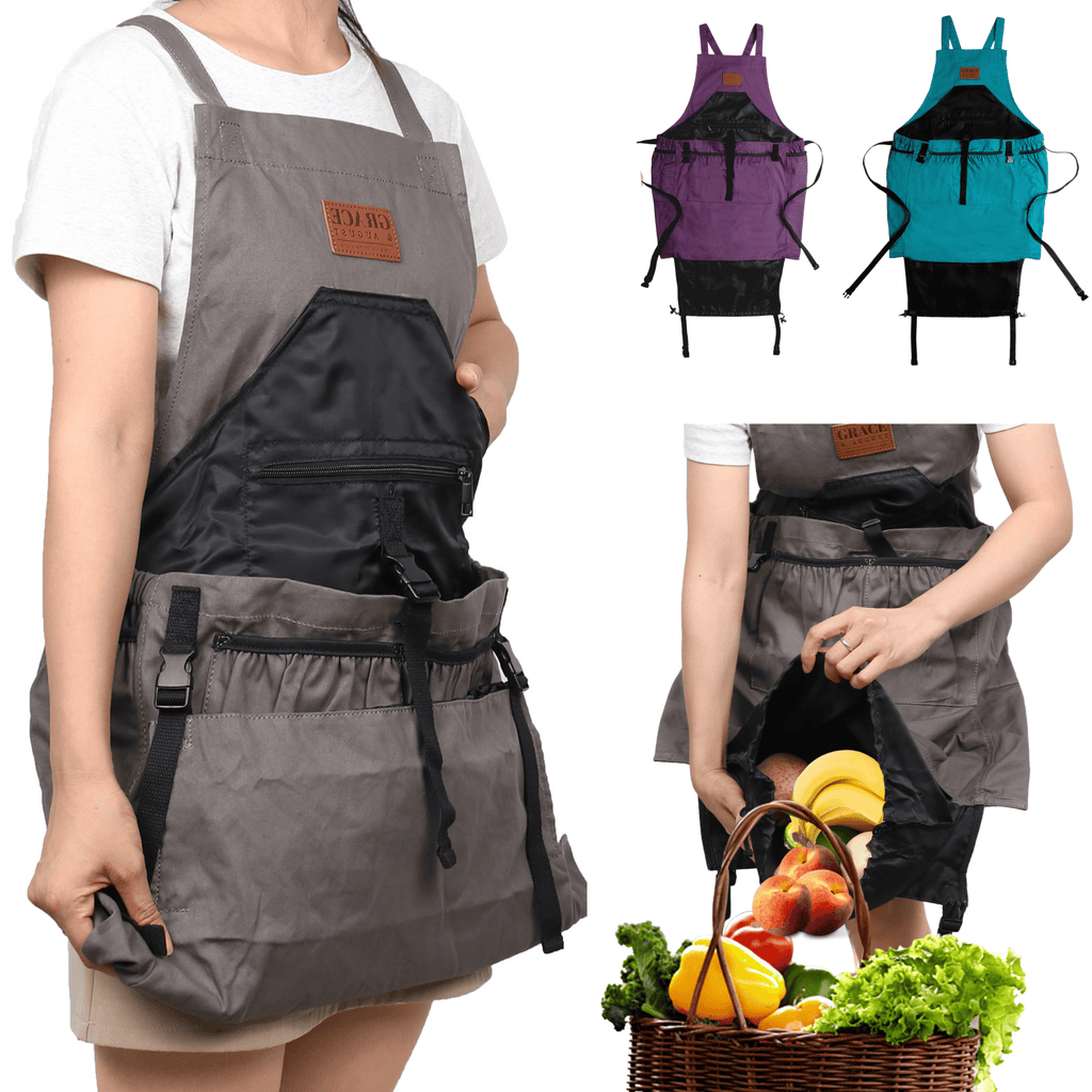 Gardening Apron, with  7 Pockets Garden Apron
