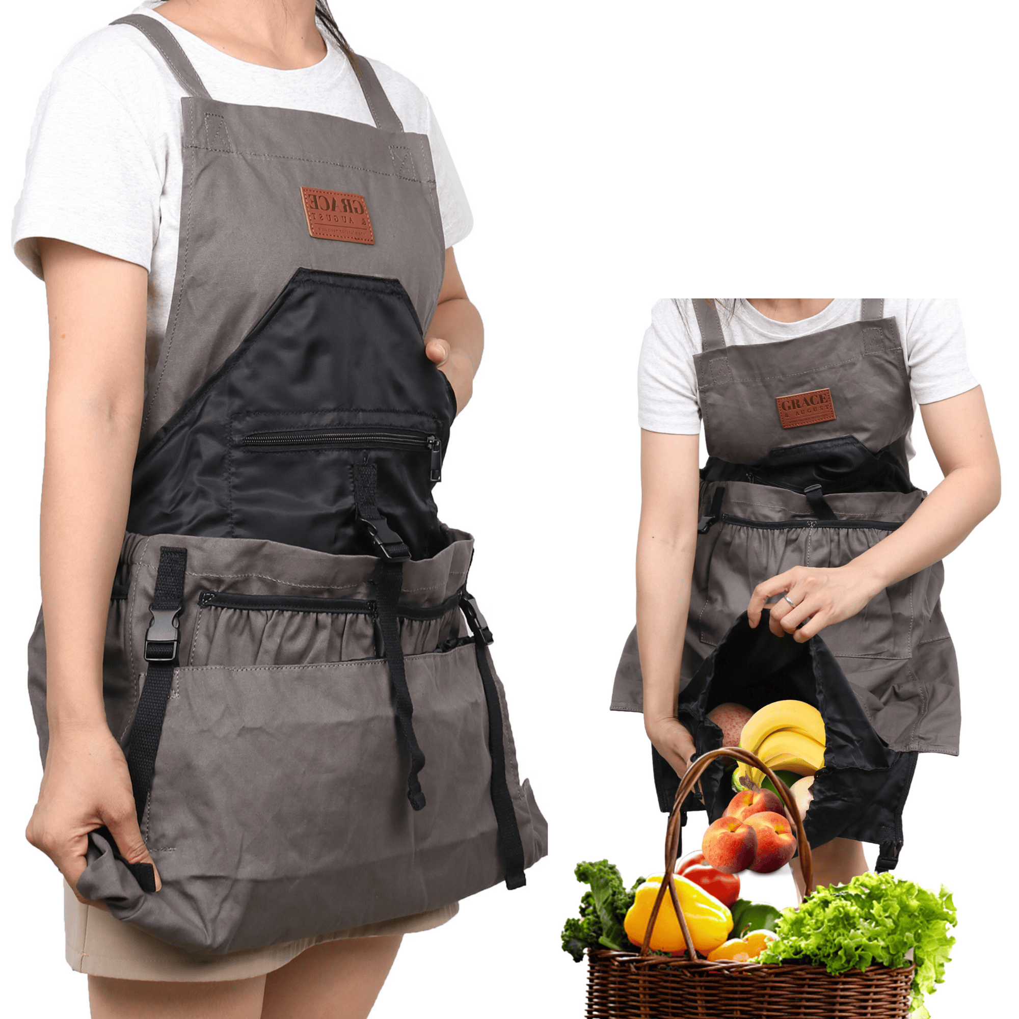 Gardening Apron, with  7 Pockets Garden Apron